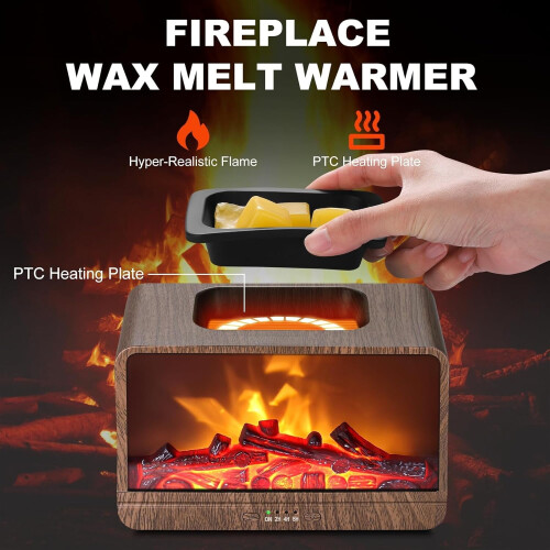 Flammen-Wachsschmelzer, schwarz, elektrisch, PTC-Heizelement, Timer 2
