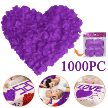 1000 pétales de roses artificielles rouges – Pétales de fleurs en soie pour la décoration de mariage, de demande en mariage, de la