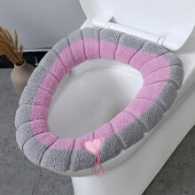Coussinet de siège de toilette souple de type O, extensible et lavable, en tissu plus épais – Compatible avec les toilettes standard