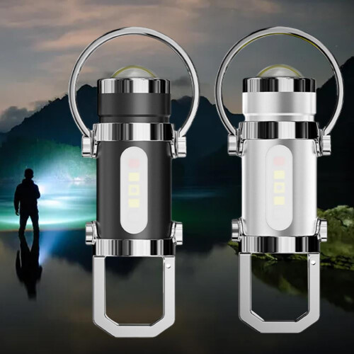 Outdoor LED Work Light Keychain Rechargeable Flashlight Keyring for Adventu 2