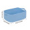 Caixa organizadora em corda de algodão trançado azul, 33 x 22 x 13 cm (13 x 8,6 x 5,1 polegadas). 2