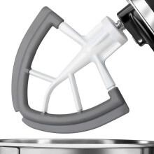 Batteur à bord flexible pour robot pâtissier KitchenAid, compatible avec les robots pâtissiers KitchenAid à tête inclinable (4,5 à 5 pintes),