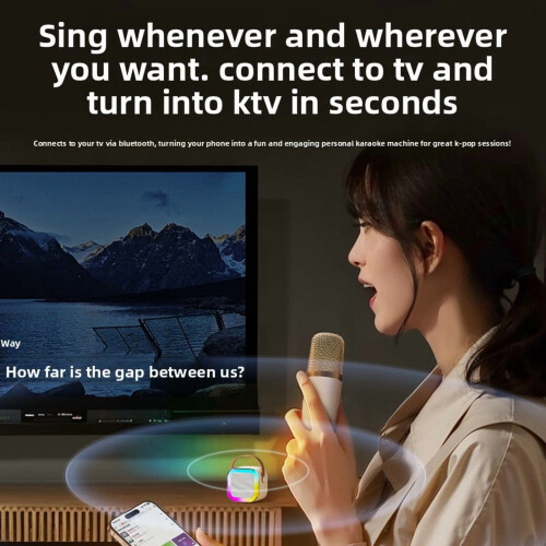 Mini Bluetooth karaoke speaker with large battery and color 1