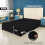 Saia para cama king size preta, macia, com quatro pregas e queda de 40 cm (16 polegadas). 2