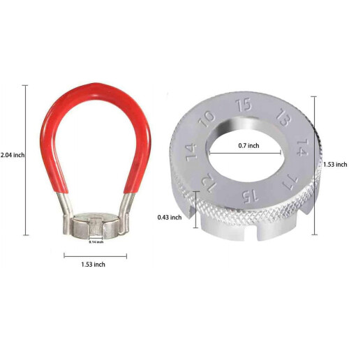 Chave de raio para alinhamento de aros de bicicleta (conjunto de 2) 2