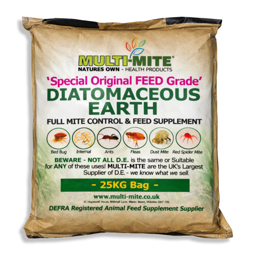 MULTI MITE 25kg Feed Grade DE - Diatomaceous Earth Powder