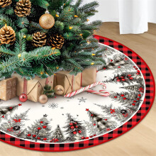 Jupe de sapin de Noël miniature de 61 cm (24 pouces) - Décoration festive pour sapins de table, fêtes et centres commerciaux
