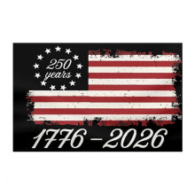 Vlag van de VS ter gelegenheid van het 250-jarig jubileum, 90 x 150 cm, enkelzijdig, 1776–2026, patriottische banner met messing oogjes, voor