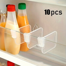 Regulowany organizer z zatrzaskiem do lodówki – plastikowe separatory do półek w lodówce, do żywności, oszczędzające miejsce, łatwe w