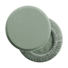 Gray Gray Elastic And Waterproof Stool Cover For Round Chairs Made From Milk Silk Polyester Fabric Machine Washable Free Size