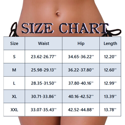Women's Bikini Bottoms Triangle Cut Adjustable Ties Red L 2