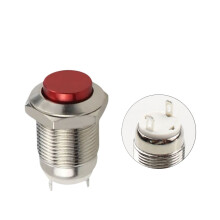 5/20 peças Interruptor de botão de pressão momentâneo metálico redondo de alta resistência à prova d'água de 12 mm para partida de carro,