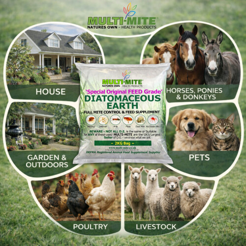 MULTI MITE 2KG Feed Grade DE - Diatomaceous Earth 2
