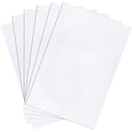 Tecido Aida branco de algodão para ponto cruz, 14 pontos por polegada, 12x18 polegadas.