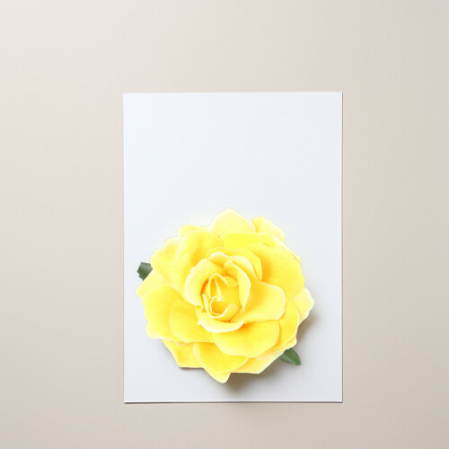 Κλιπ μαλλιών Minkissy Yellow Rose Flower με καρφίτσα, αξεσουάρ λουλουδιών για γάμους, χορούς 2