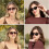 Gafas de sol cuadradas retro con protección UV (1 par) 2