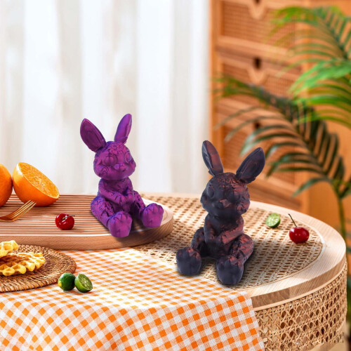 Set di decorazioni pasquali con coniglietti stampate in 3D. 1