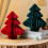 Green Honeycomb Paper Christmas Tree Table Decoration 4