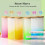 Purple Silicone Straw Covers with Bow Design 2PCS 4