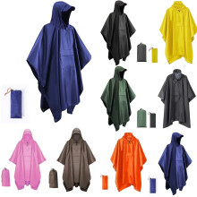 Ponchos impermeables Family Pack para adultos, impermeables, ligeros, unisex, con capucha y bolsillos, compatibles con todas las tallas, color negro,