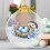 Golden Easter Glass Pendant 2D Flat Ornament 3