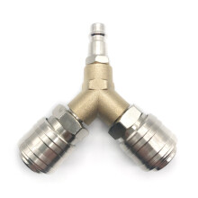 Distributore di aria compressa a 2 vie con 2 raccordi NW7.2 1/4AG Tubo dell'aria con raccordo rapido Distributore di aria compressa Soft