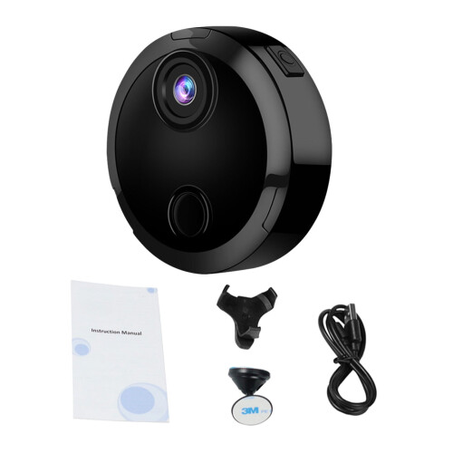 Μίνι κρυφή κάμερα WiFi 1080P με φόρτιση USB, βάση, εφαρμογή, ανίχνευση κίνησης και 1