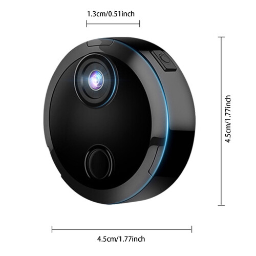 Μίνι κρυφή κάμερα WiFi 1080P με φόρτιση USB, βάση, εφαρμογή, ανίχνευση κίνησης και 2
