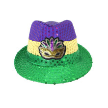 Glitzernder Pailletten-Partyhut für Damen und Mädchen, festlicher Kopfschmuck mit Glitzer-Accessoire für Konzerte