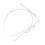 Fascia per capelli da sposa con strass argentati – Bordo sottile 2