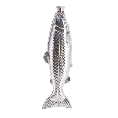 Fischförmiger Edelstahl-Flachmann (142 ml)