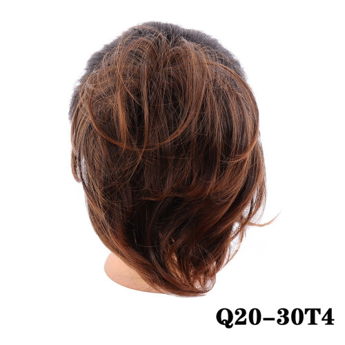 Chignon synthétique désordonné avec élastiques, chignon donut, postiches pour cheveux 1
