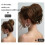 Συνθετικό Scrunchie Chignon με Λάστιχα και Λάστιχα σε Ίσια Αλογοουρά με Ντόνατ 5