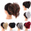 Συνθετικό Scrunchie Chignon με Λάστιχα και Λάστιχα σε Ίσια Αλογοουρά με Ντόνατ 6