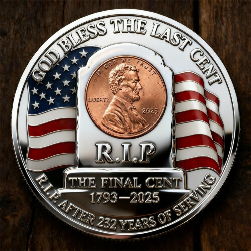 Final Cent Commemorative Keepsake Ornaments, Nostalgic Retro Decor, 1.6" Historical Collectibles 2