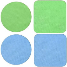 4PCS Jar Opener for Seniors with Arthritis - Rubber Gripper Pads, Bottle & Can Opener, Kitchen Gadgets (Light Blue + Green)