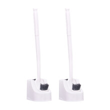 1/2 piezas de cepillo para inodoro doméstico sin esquinas muertas, sin perforaciones, para montaje en pared en el baño, juego de cepillo de