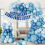 Κιτ γιρλάντας με αψίδα από μπαλόνια NestE Baby Blue – Μεταλλικά μπαλόνια κομφετί σε 2