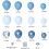 Κιτ γιρλάντας με αψίδα από μπαλόνια NestE Baby Blue – Μεταλλικά μπαλόνια κομφετί σε 3