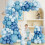 Κιτ γιρλάντας με αψίδα από μπαλόνια NestE Baby Blue – Μεταλλικά μπαλόνια κομφετί σε 4