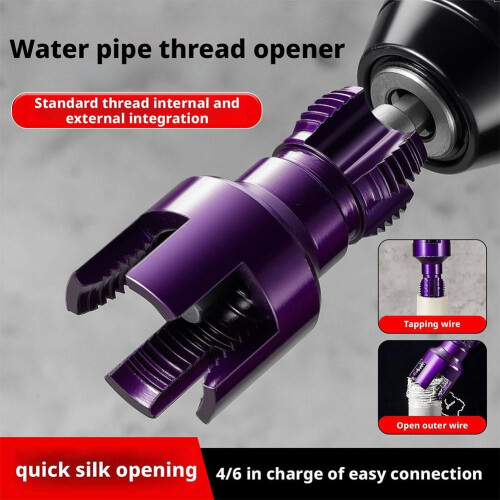 Integrated Internal & External Pipe Thread Cutting Tool,Pvc Pipe Threading Thread Tool,1/2",3/4" Used for Cleaning or Rethreading Pipe Threads. 1