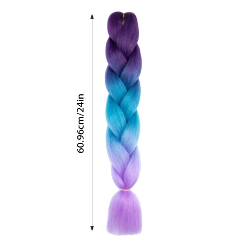 Cabelo sintético pré-esticado para tranças, 60 cm (24 polegadas), pacote com 3 unidades. 1