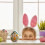 Patchwork Felt Egg House Easter Decor & DIY Craft Kit with Materials – Embroidered Easter Eggs & Chick House (Pink) 8