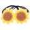 3 coleteros elásticos de algodón con diseño de girasol 2