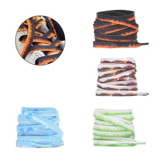 Bunte, flache Polyester-Schnürsenkel, 100 cm oder 120 cm 1