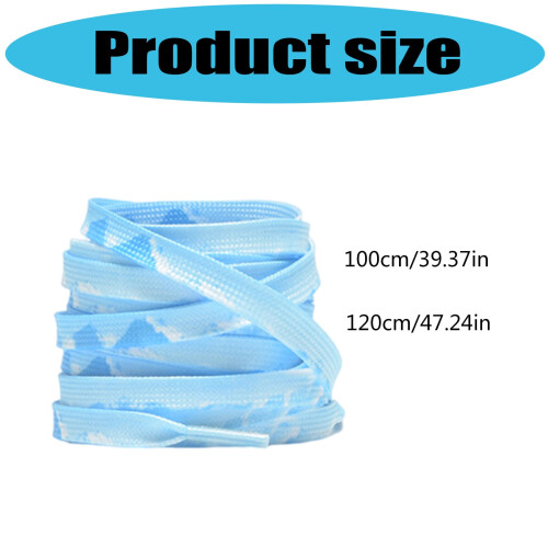 Bunte, flache Polyester-Schnürsenkel, 100 cm oder 120 cm 2