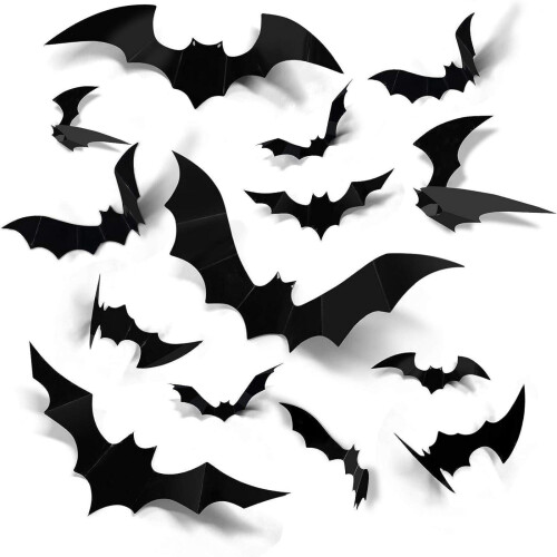 BOBOMOTI αυτοκόλλητα παραθύρων για το Halloween – αυτοκόλλητα νυχτερίδων για παράθυρα, 1