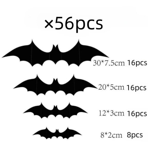 BOBOMOTI αυτοκόλλητα παραθύρων για το Halloween – αυτοκόλλητα νυχτερίδων για παράθυρα, 2