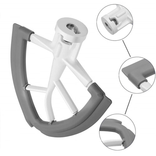 Αναδευτήρας Flex Edge για KitchenAid, Συμβατός με μίξερ KitchenAid με κλίση (4,5–5Qt), Γκρι με 2