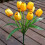 Tulipas artificiais amarelas de seda, 9 cabeças, 40 cm (15,8 polegadas) 4